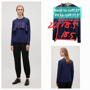 COS Merino Frill Jumper Size S